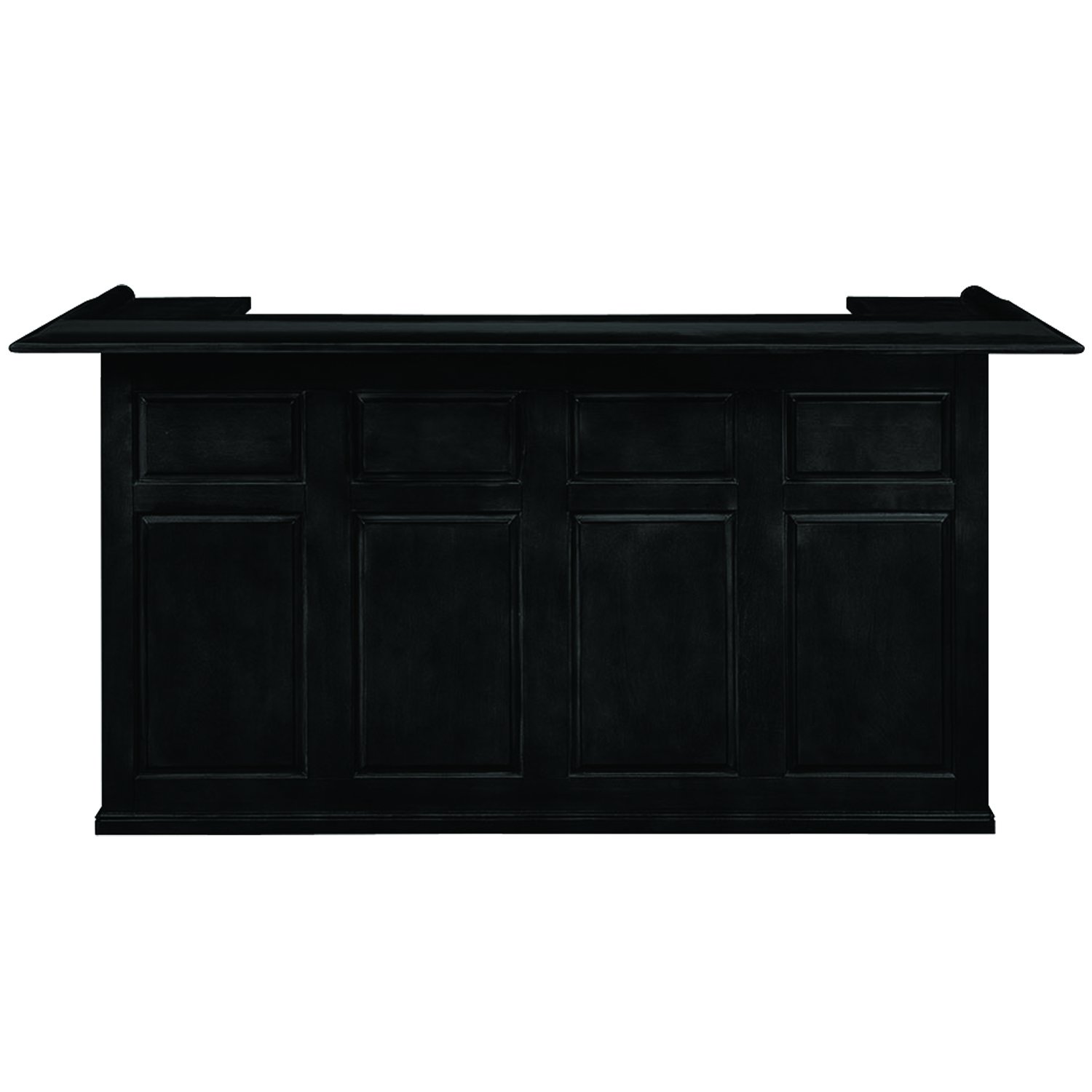 RAM Game Room Dry Bar with mini fridge pocket, 84", Black