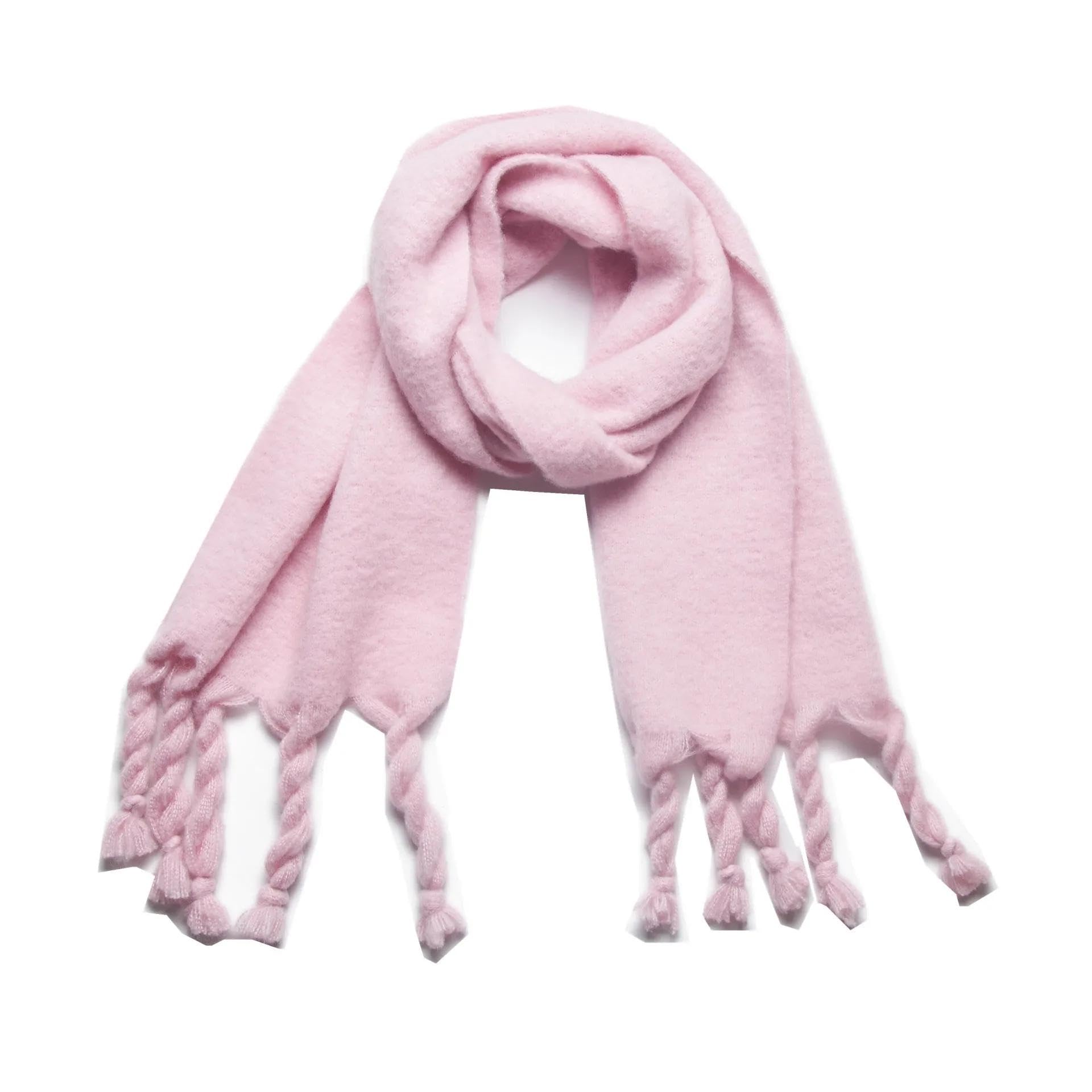 Schals Tücher Halstuch Scarf Winterschal Für Damen, Warm, Einfarbig, Foulard, Damenschals, Dicke, Weiche Decke, Große Quasten