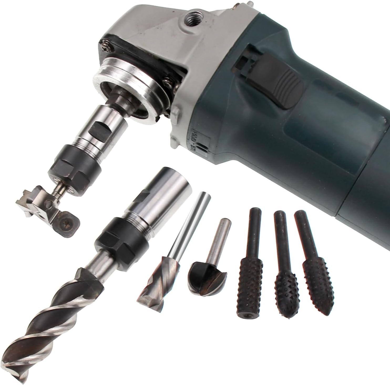 5/8"-11 Thread Angle Grinder Extension Shaft Set Electric Drill Conversion Collets Adapter Woodworking Tool Accessories Include Spring Collet 1/4" & 1/2" 3PCS