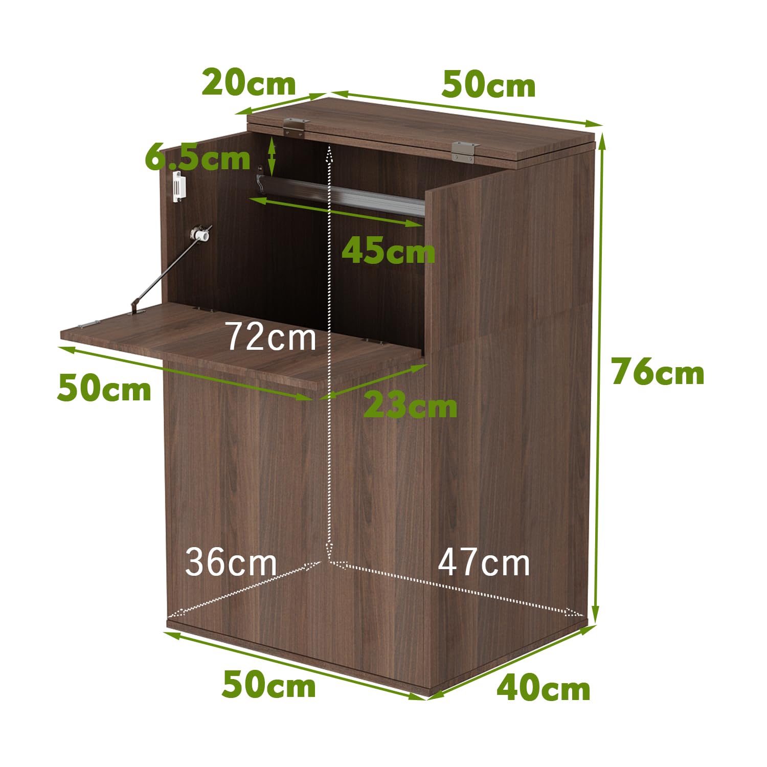 Amazon｜FUFU&GAGA ハンガーボックス ワードローブ 木製 扉付き スリム