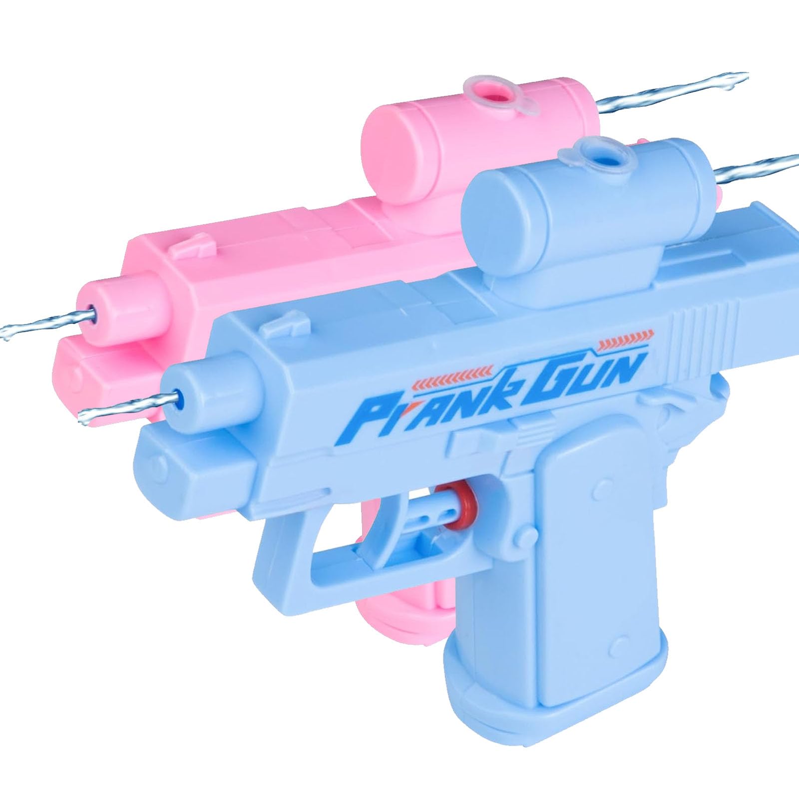 2 Pack Prank Water Gun, Reverse Dual Nozzle Prank Water Gun,Lightweight and Easy to Carry,for Summer Pool Beach Party Fun for Kids & Adults (Blue and Pink)