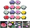 Ipetboom Floating Pool, Flowers, Artificial Flowers, Lotus Flowers, Water Lily Pads, 14 Pieces, Pond, Pool, Lotus, Ornament, For Home, Patio, Garden, Aquarium, Wedding, Party, Holiday, Decoration
