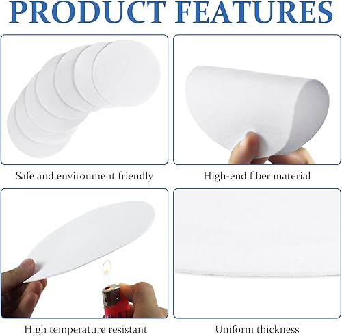 Miniatura 3 de Milkary 200 hojas de papel para microondas, papel de fibra de cerámica, aislamiento para horno, papel termofusible, alta temperatura, para arcilla,