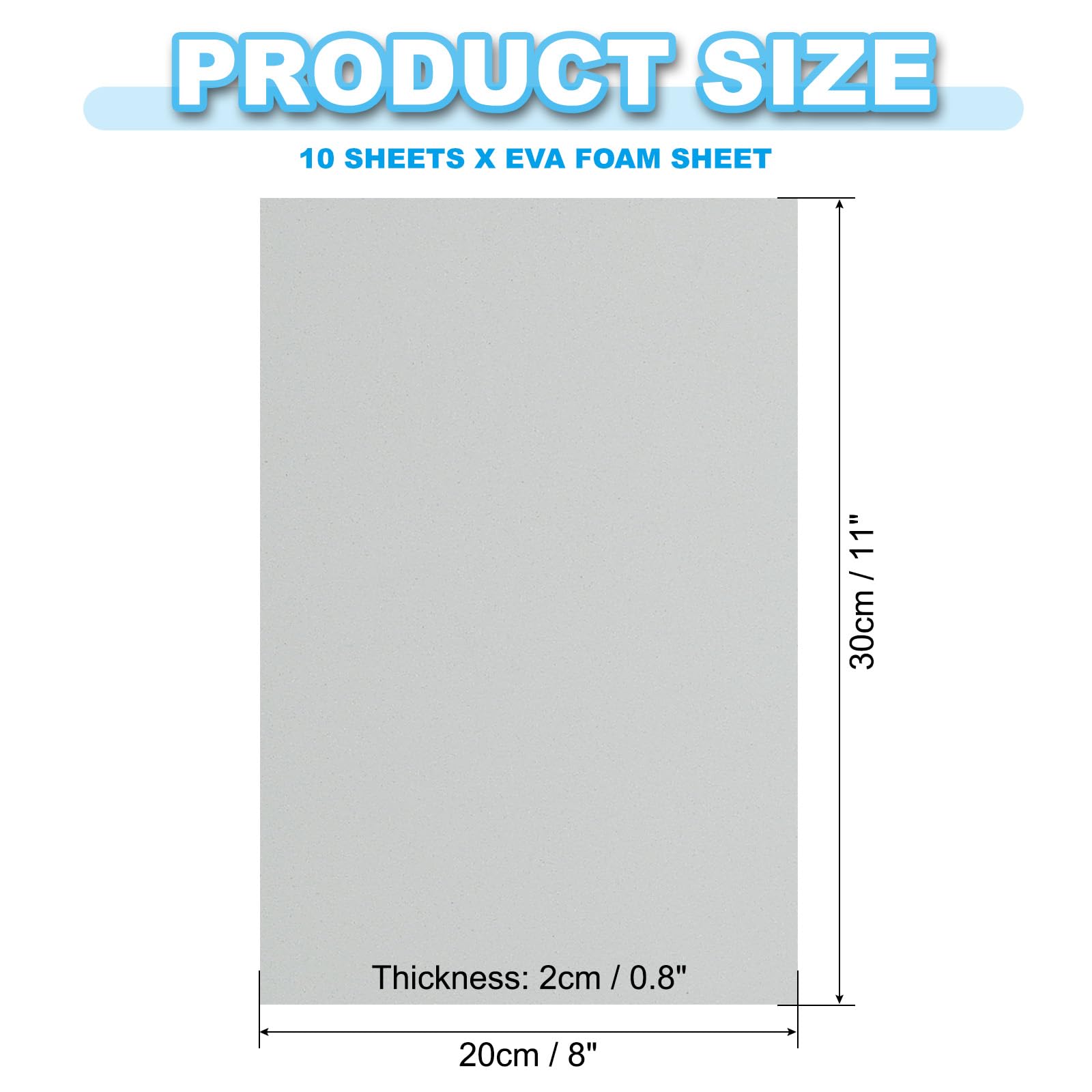 PATIKIL 10 Pcs Gray EVA Foam Sheet, 12 x 8 Inch 2mm Thick Foam Sheets for Crafts DIY Project 30 x 20cm - Image 2