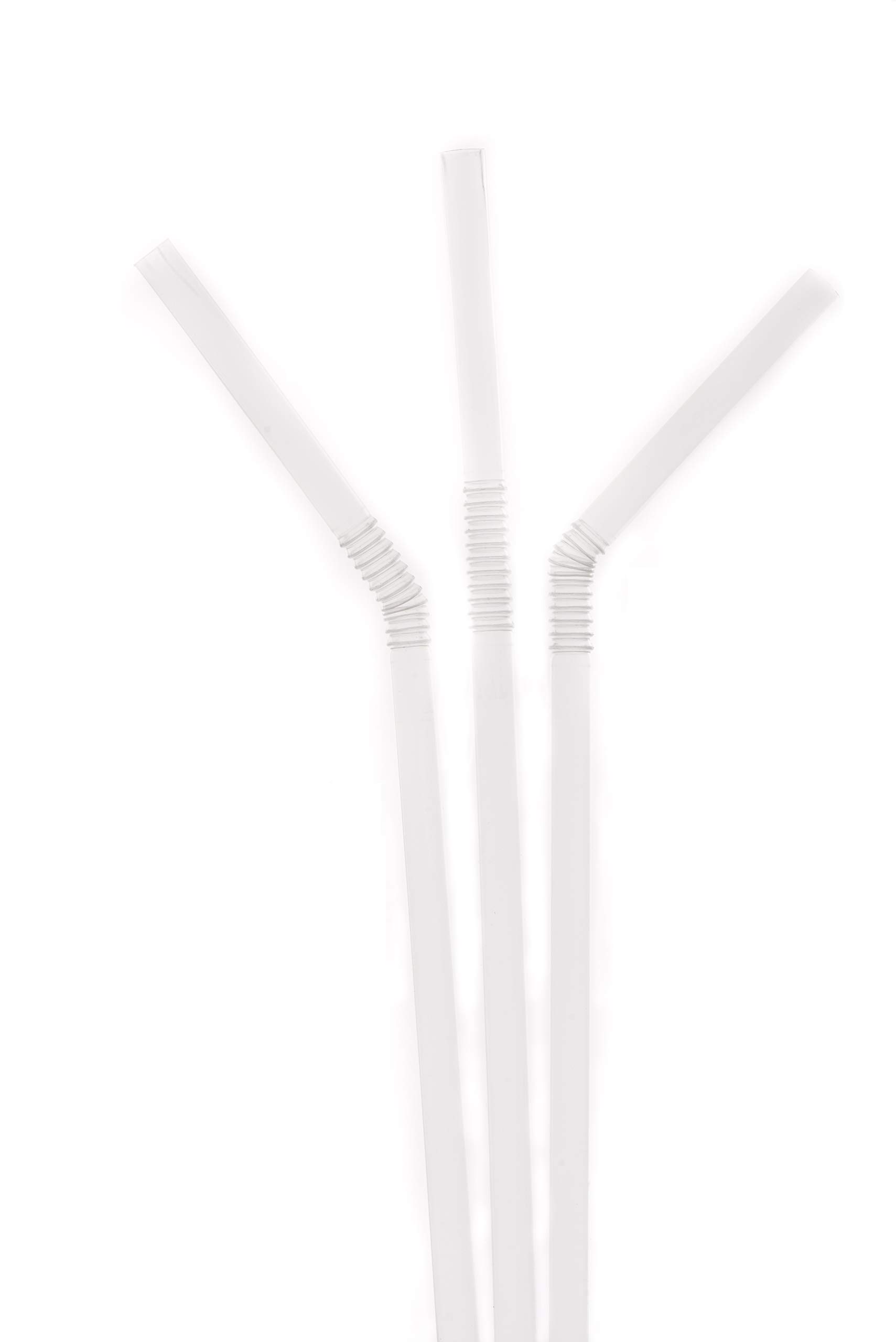 Individually Wrapped Flexible Plastic Drinking Straws 400/BOX - EcoQuality Disposable Clear Straws, BPA Free Plastic - Bendy, Party, Fancy Straws, Birthday Parties, Bendi Straws, Catering