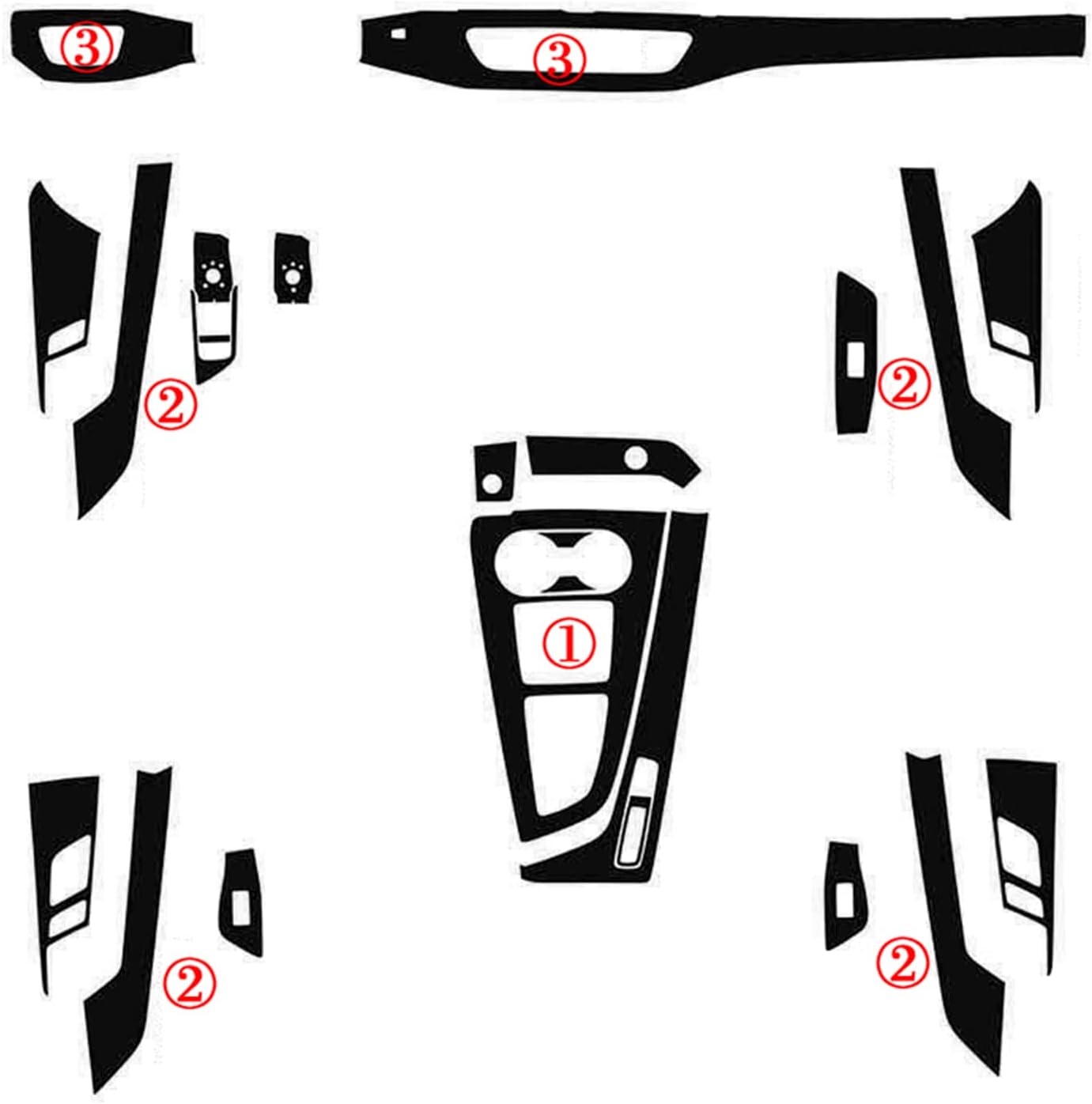 for Audi A4 A5 B9 2017-2019, Car Vinyl Wrap Film Auto Truck Interior DIY Decoration Sticker Car Styling Accessories