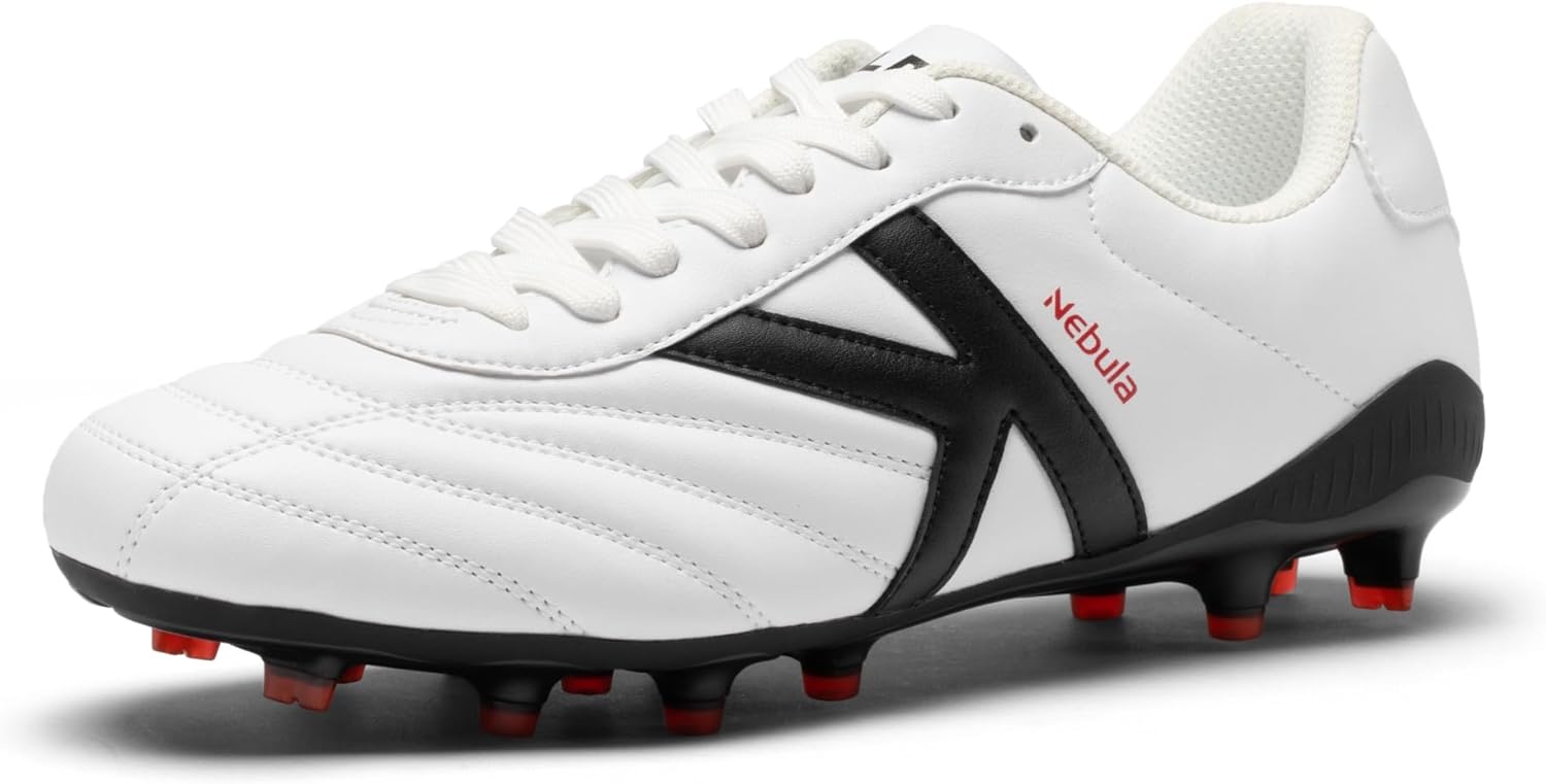 KELME Nebula Men's Soccer Cleats, Firm/Artificial Ground Shoes, for Outdoor Football Rugby Baseball