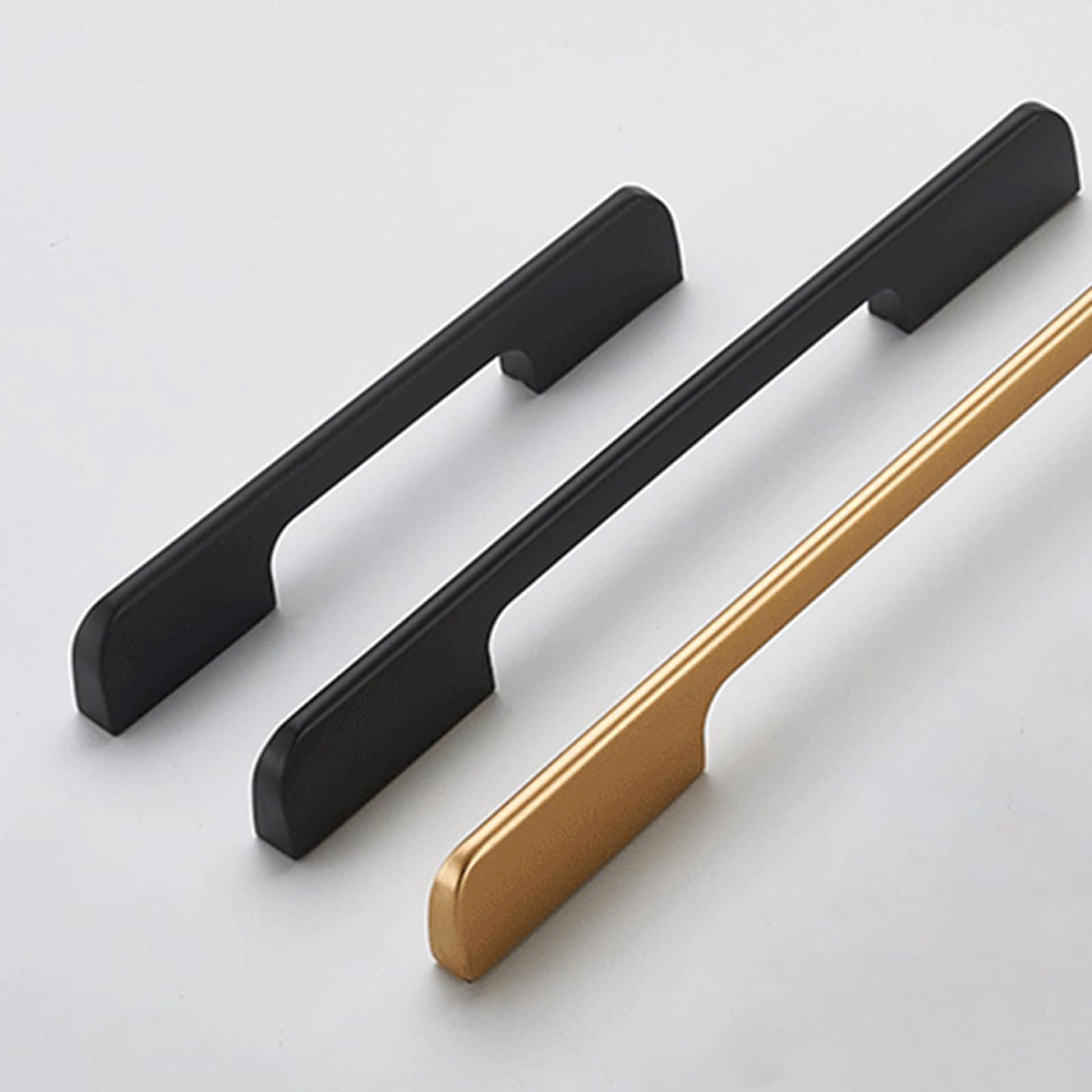 Griffe für Schränke Gold Lang,2 Griffe Küche Modern Massive Aluminium | Eloxierte Oberfläche Bügelgriff Lochzentren: 96 - 960 mm Schubladengriff für Schublade Küche Badezimmer 960mm/37.8in