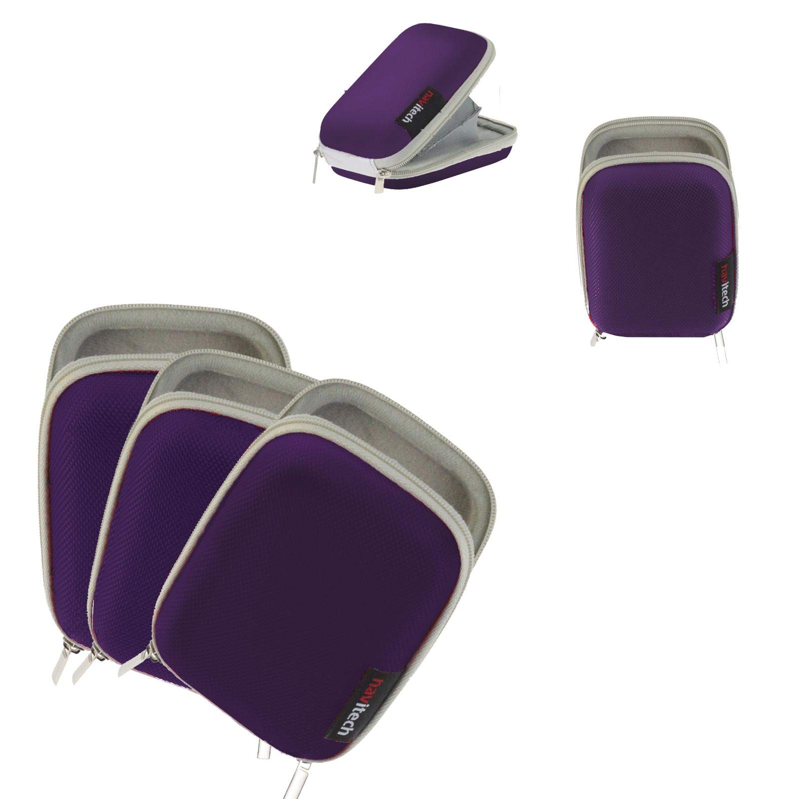 Navitech Purple Hard Protective Earphone Case Compatible with The Jabra Elite Active 45e