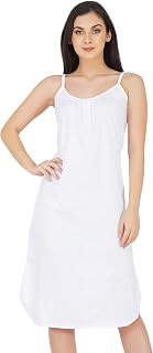 BLAZON Women's Cotton Solid Knee Length Nightdress Price In India