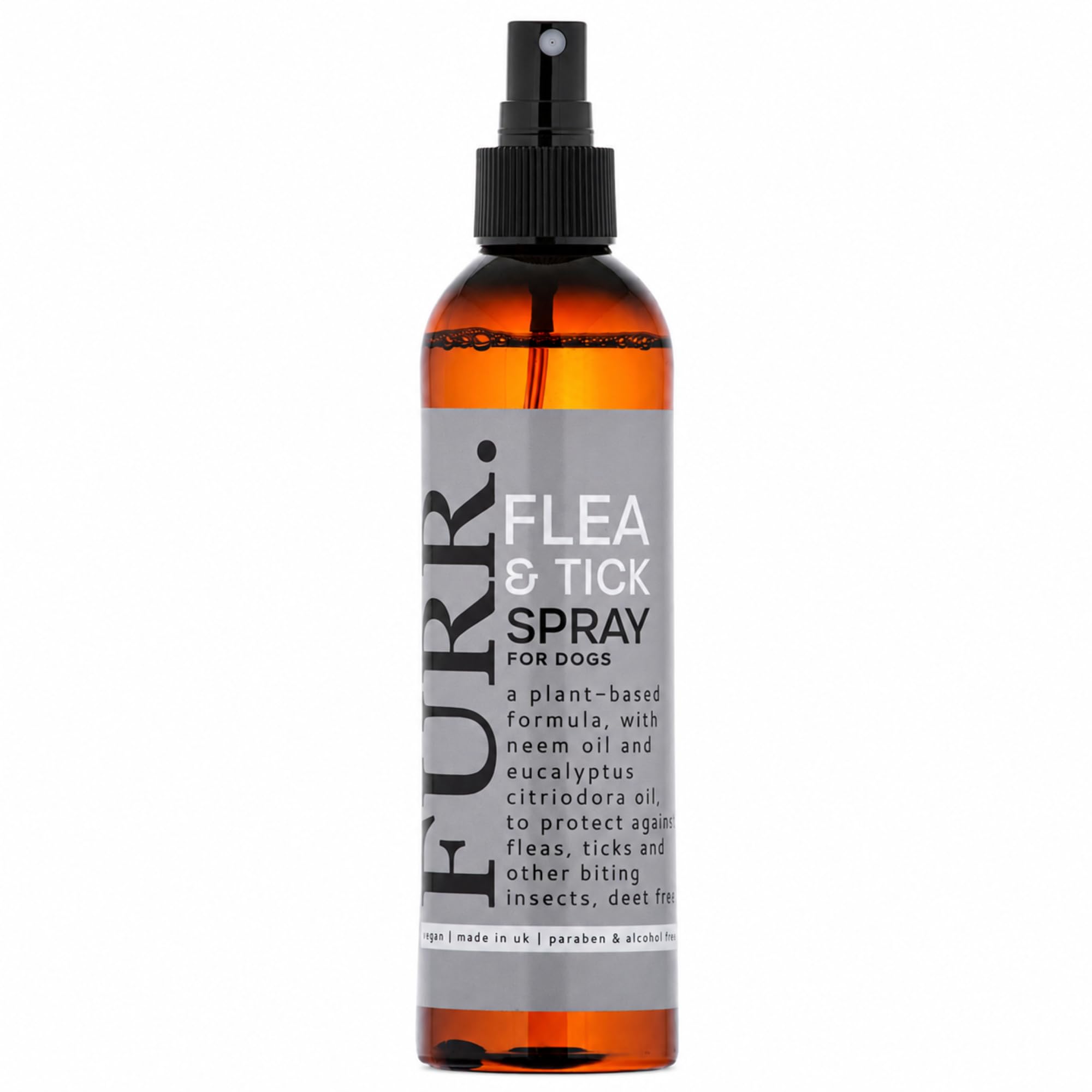 FURR Flea & Tick Spray for Dogs 250ml, Natural Plant-Based Formula with Neem Oil & Citrepel® 75, Soothes Skin with Aloe Vera, Safe for Puppies Over 6 Weeks, DEET-Free, Eco-Friendly