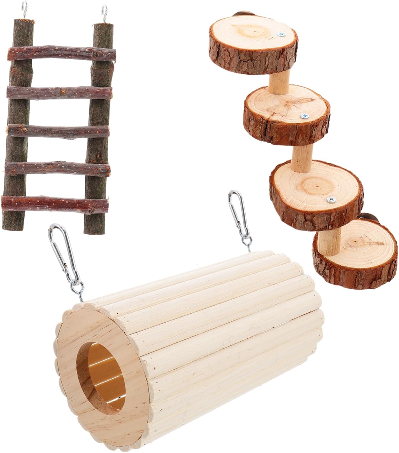 Yardwe 3pcs Hamster Tunnel Toy Set Hideout Ladder Step Tunnel for Pets Like Hamsters Squirrels Chinchillas Exercise Accessory