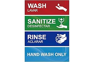 Magicfour Wash Rinse Sanitize Sink Waterproof Label