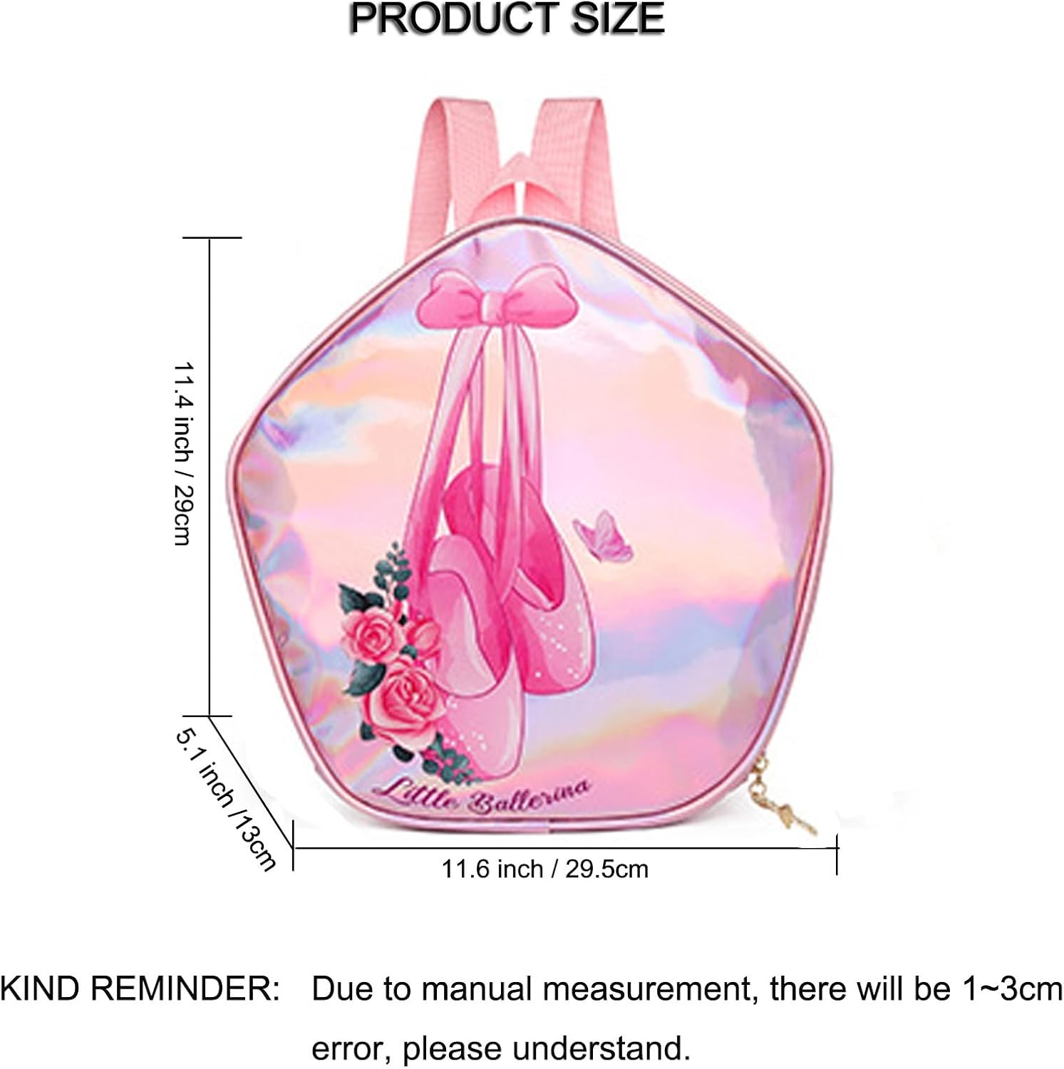 Cute Cartoon Princess Backpack,Personalized Ballet Dance Bag,Gymnastics Latin Dance Yoga Tap Dance Jazz Storage Bag, Pink, WDSJB55 image 2