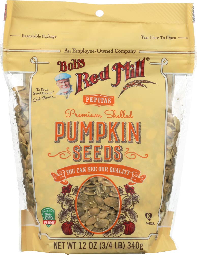 BOB'S RED MILL, Seeds, Pumpkin, Pack of 6, Size 12 OZ, (Gluten Free Kosher)