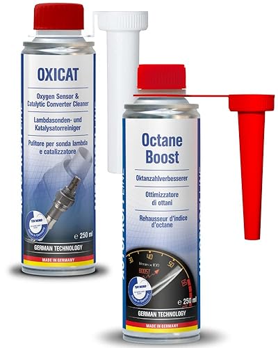 OXICAT + Octane Boost Performance Pack - Limpia el escape y aumenta el octano para mejorar la estabilidad del motor, fabricado en Alemania con
