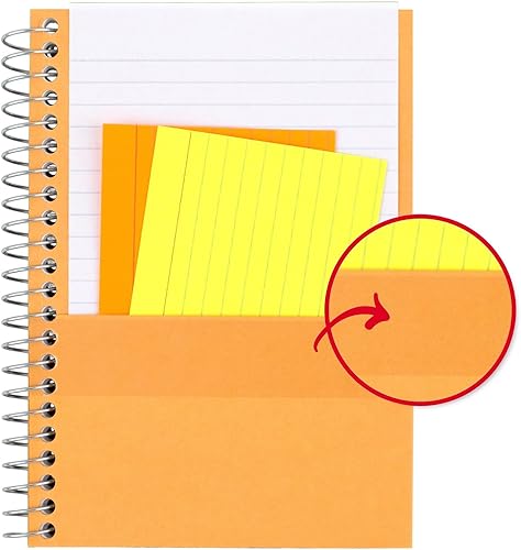 Miniatura 4 de Five Star - Cuaderno de espiral, 1 materia, papel a rayas para la universidad, 100 hojas, 7 x 5 pulgadas, tamaño personal, rojo