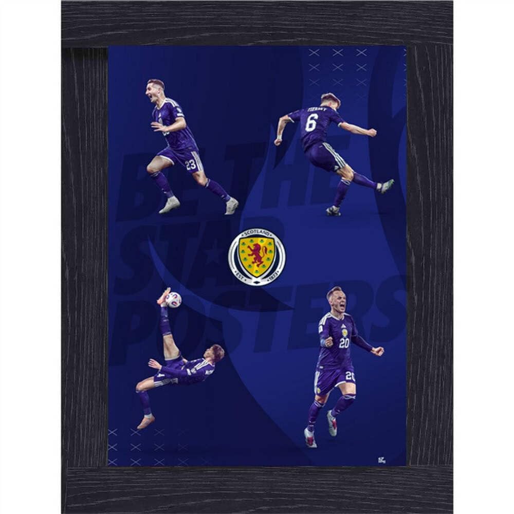 Scotland 25/26 Iconic Goals Action Poster Framed A3