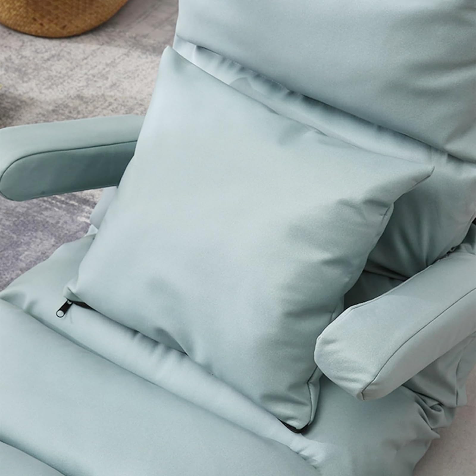 Silla plegable de suelo con respaldo ajustable, sofá semiplegable para meditación, seminarios, lectura