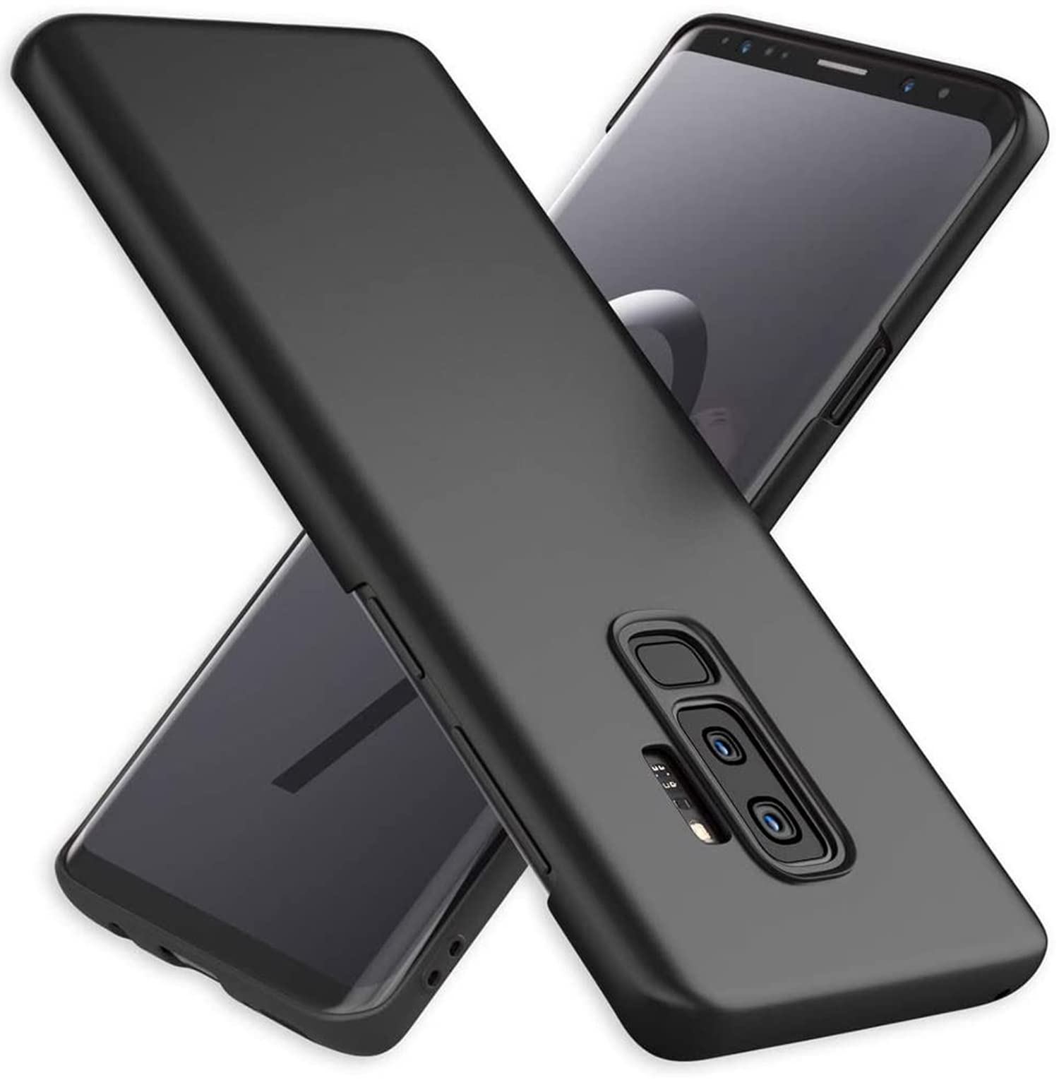CooToly Phone Case for Samsung Galaxy S9 Plus,Black Protective Back Cover for Samsung Galaxy S9 Plus (6.2")