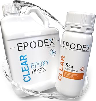 EPODEX® 2K Epoxy Resin, Epoxy in Casting Height 0-5 cm, River Tables, Lamps  and Epoxy Resin Accessories, Cast Resin, Artificial Resin, Resin, Crystal  Clear or in 40 Epoxy Resin Colour, Epoxy Resin : Amazon.de: DIY & Tools