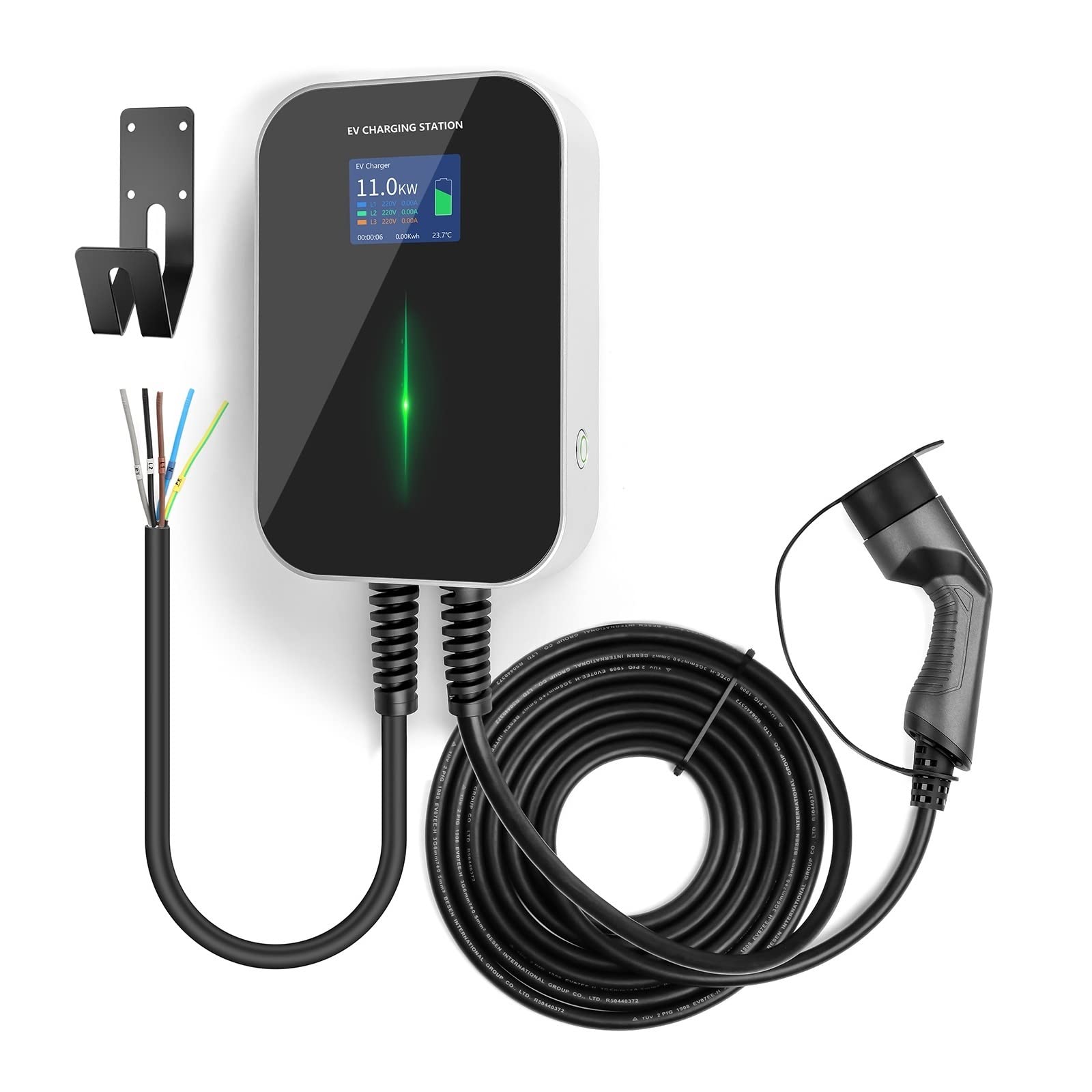 Chargeur Voiture Electrique, Station de charge de véhicule électrique du chargeur 16A EV de 3 phases avec le CEI 62196-2 de câble du type 2(16A-3Phase-11KW)