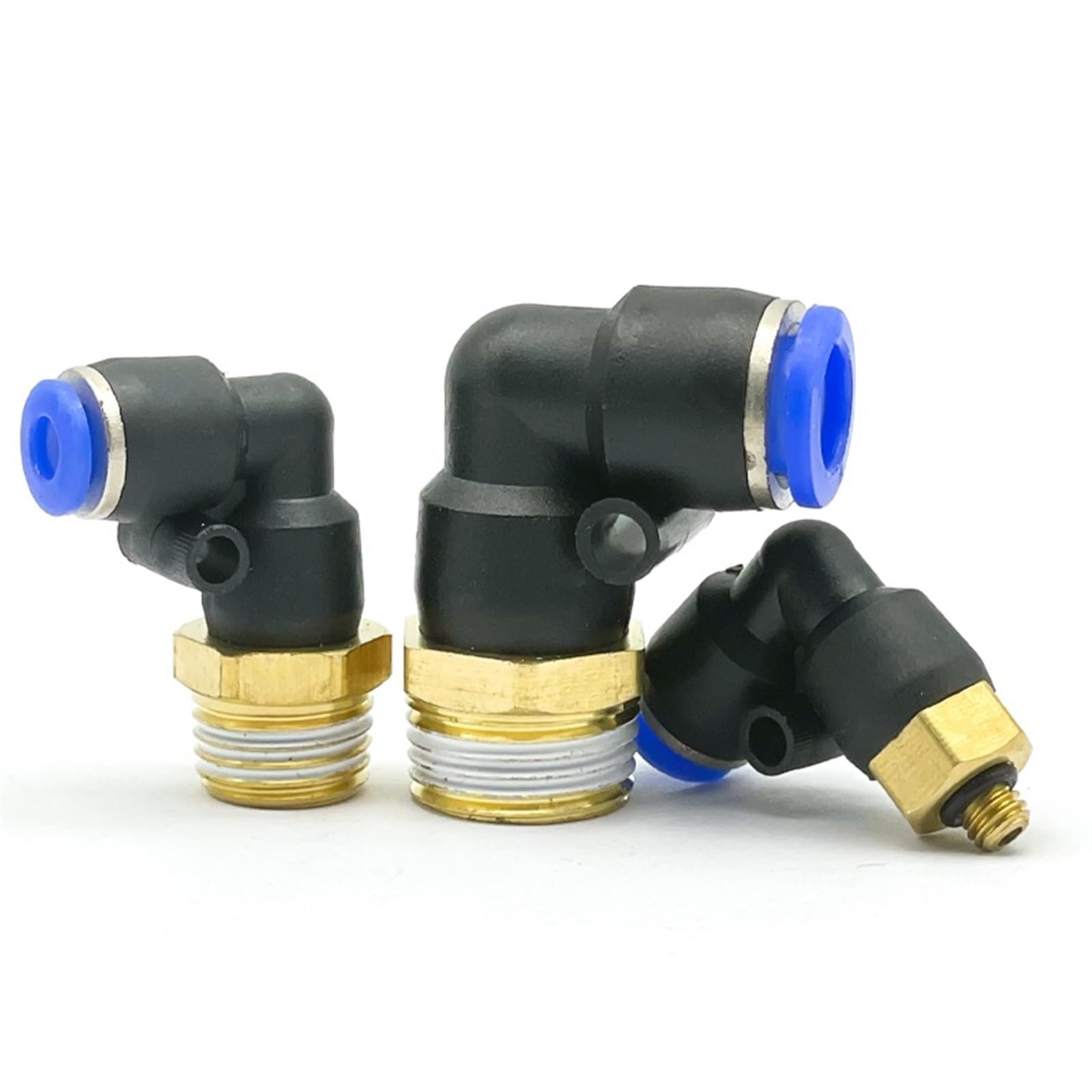 30 Pz PL Gomito 4-M5 6-M5 Dritto Connettore Aria Raccordo Pneumatico Raccordi Rapidi 1/8 "1/4" 3/8 "1/2" Filettatura Maschio Push In (Size : PL6-02)