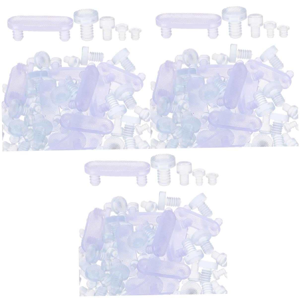 3 Set Particelle Di Gomma Anticollisione Box Auto Lato Angolo Adesivi Antiscivolo Adesivo Antiscivolo Mobiletti Paracolpi Per Dell'armadio Paraurti Da Tavolo Pvc 150 Pezzi*3