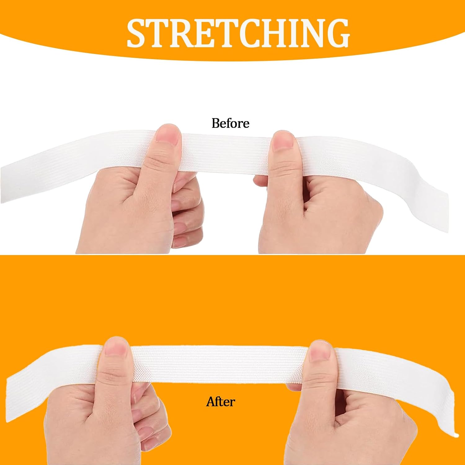 3 rolls of elastic sewing tape, 1mm thick, 0.75/1/1.4 inches wide, 5.5 yards per roll, includes 1 sewing clip. Ideal for handmade DIY clothing and pants (White - 3-roll set).