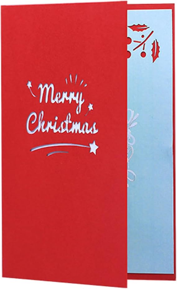 Assorted Christmas Cards Festival Flying Deer Card Handmade Popup Greetings Card For Season Colorful Cards