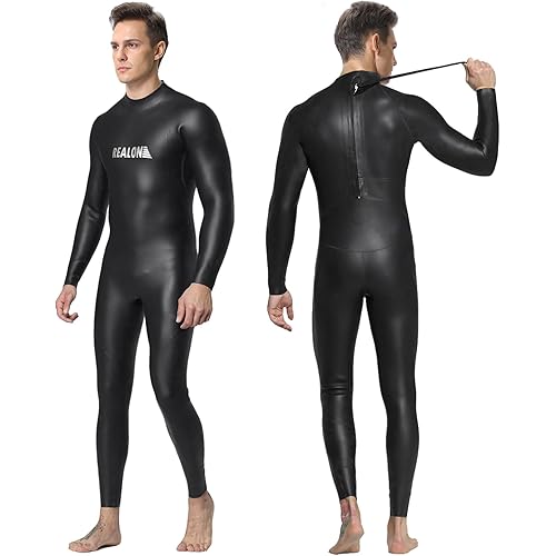 Men Women Wetsuit 3mm Smoothskin Triathlon Neoprene Full Wet Suits Back Zipper Cold Water Keep Warm for Surfing Snorkeling Diving Scuba