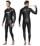 REALON Men Women Wetsuit 3mm Smoothskin Triathlon Neoprene Full Wet Suits Back Zipper Cold Water Keep Warm for Surfing Snorkeling Diving Scuba