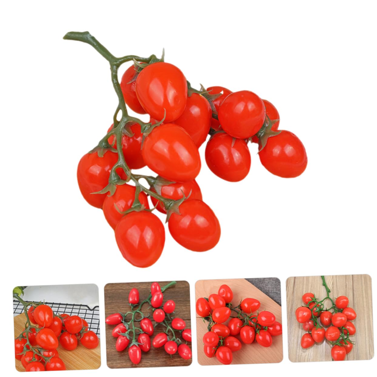 Alipis 10 STK Nachahmung Tomate Partydekoration Mit Früchten Künstliche Tomaten Realistische Tomaten Zeigen Sie Gemüse-Requisiten An Simulationsfrucht Realistisches Gemüse Rot Schaum