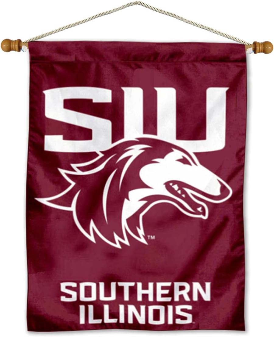 Amazon Southern Illinois Salukies バナー 吊り下げポール付き College Flags and