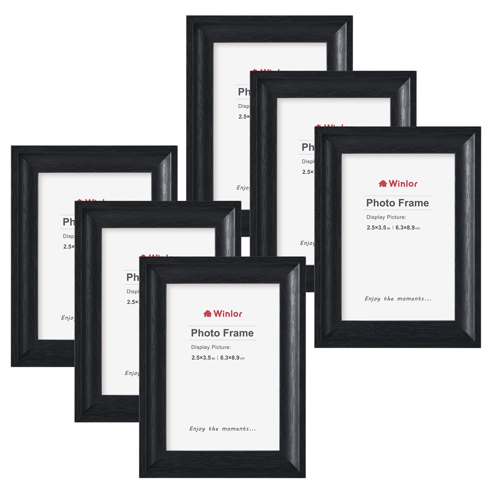 Amazon.com - Winlor 2.5x3.5 Mini Picture Frames Set of 6, Small