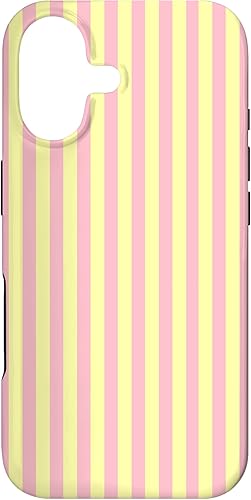 Miniatura 32 de Funda para iPhone 13 con rayas verticales de color amarillo pastel y rosa