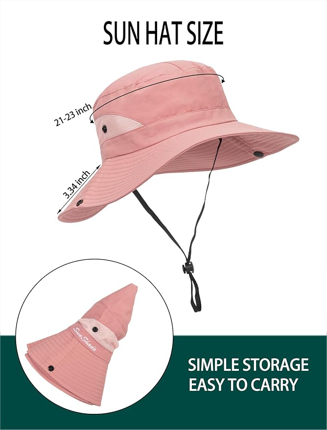 Gorro de verano para mujer con ala ancha y protección UV miniatura 7
