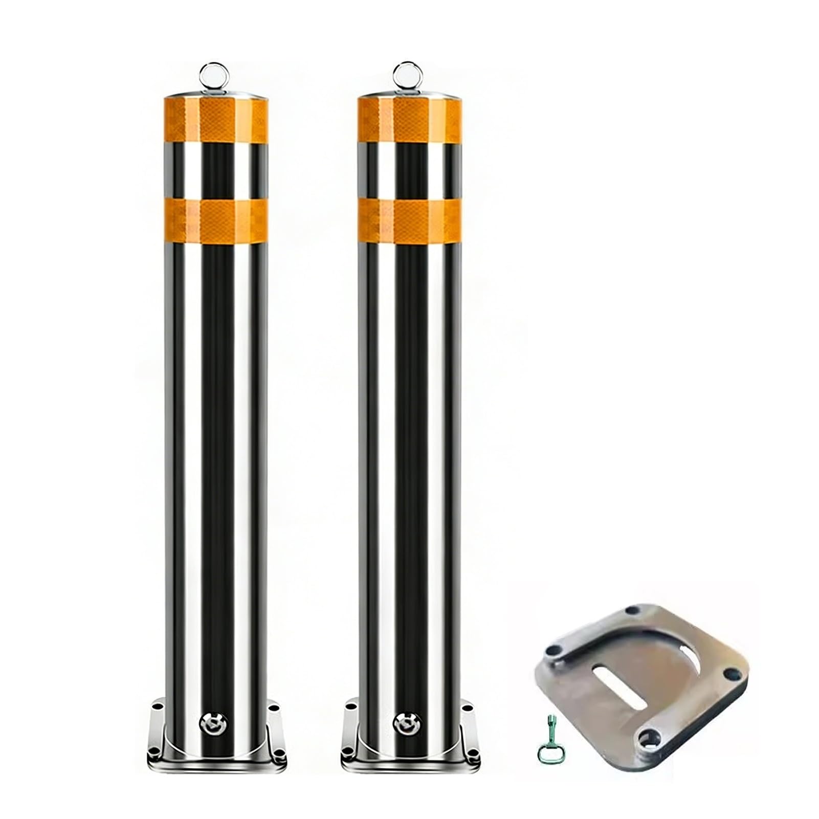 GDMDPTE Safety Bollard, Portable Removable Pipe Post for Traffic Control and Driveway Barrier