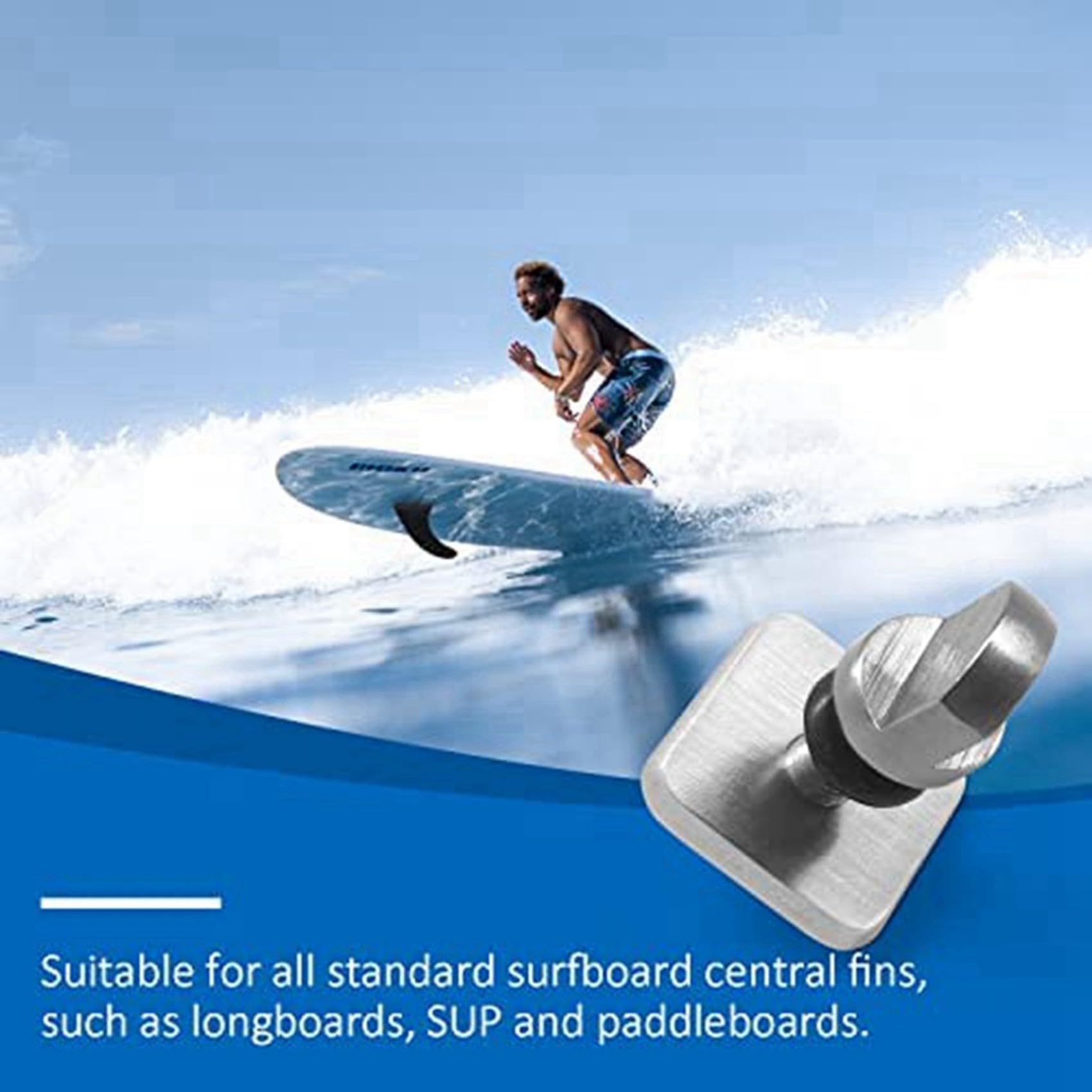SUP FinnScrew, Fin Screw, SUP Accesorios para Box Surfboard, Surfboard, Paddle Board, Longboard Surf Outdoor Pack de 60
