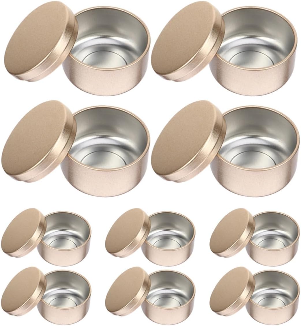 Cabilock 10pcs 50ml Aluminum Small Candle Jars with Lids for Essential Oils and Wax Candle Making Portable Metal Containers that Lock in Fragrance for Travel and Spa Use