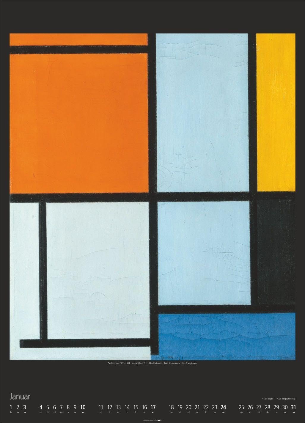 World of Art Kalender 2027: Meisterwerke der klassischen Moderne in einem Kunstkalender im Großformat. Jahres-Wandkalender XXL für Kunstliebhaber, 49 x 68 cm