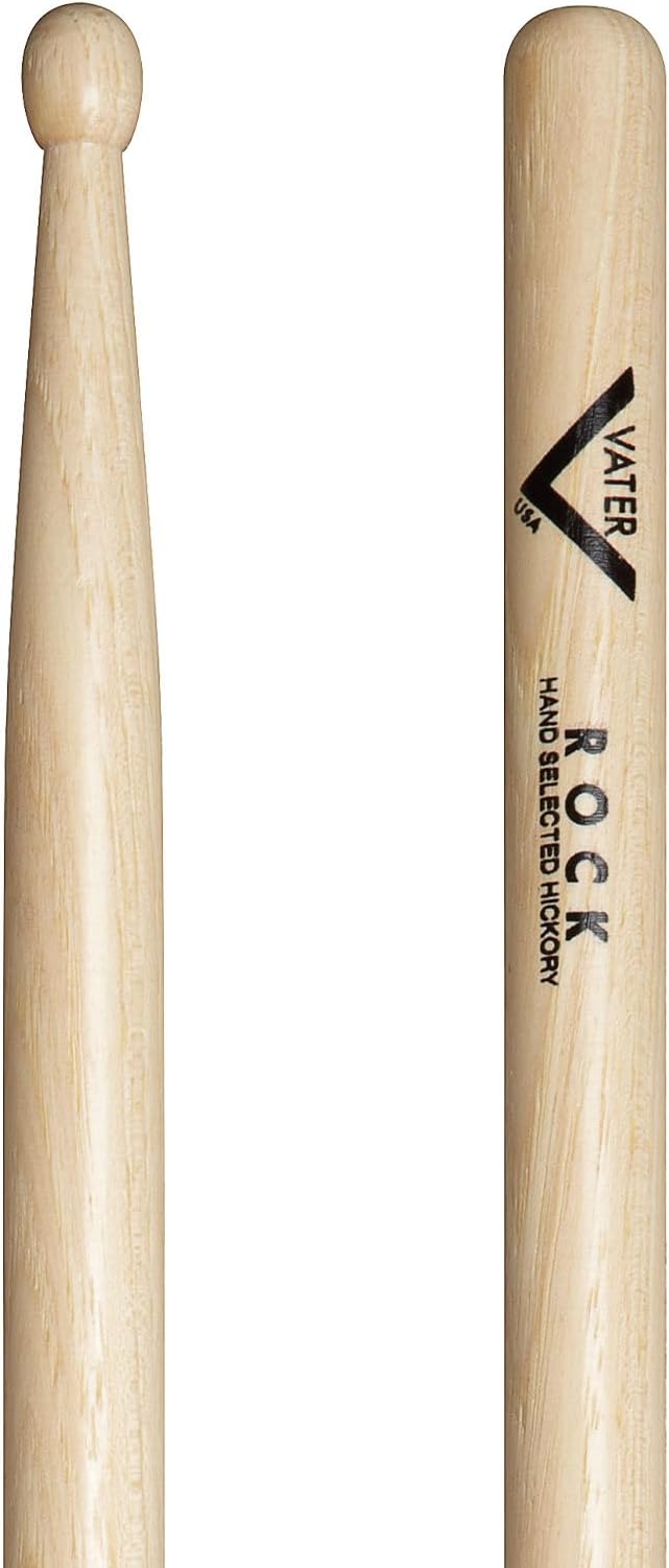 Rock Wood Tip Hickory Drum Sticks, Pair