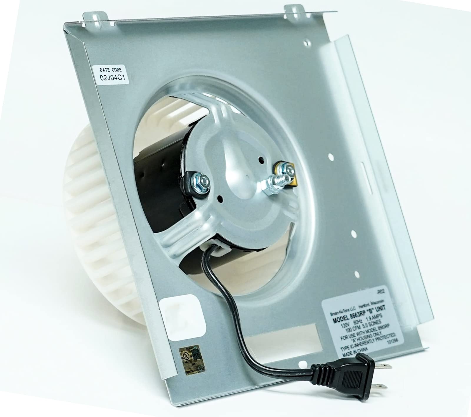 Ventilation Fan Parts Bathroom Exhaust Fan Motor Replacement - 1550 RPM  Compatible With Nutone Broan Models Reusable Nipple Covers, image size:1600x1416