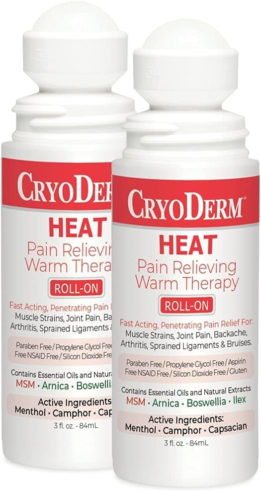 Pkg of 2 CryoDerm Heat Roll-On
