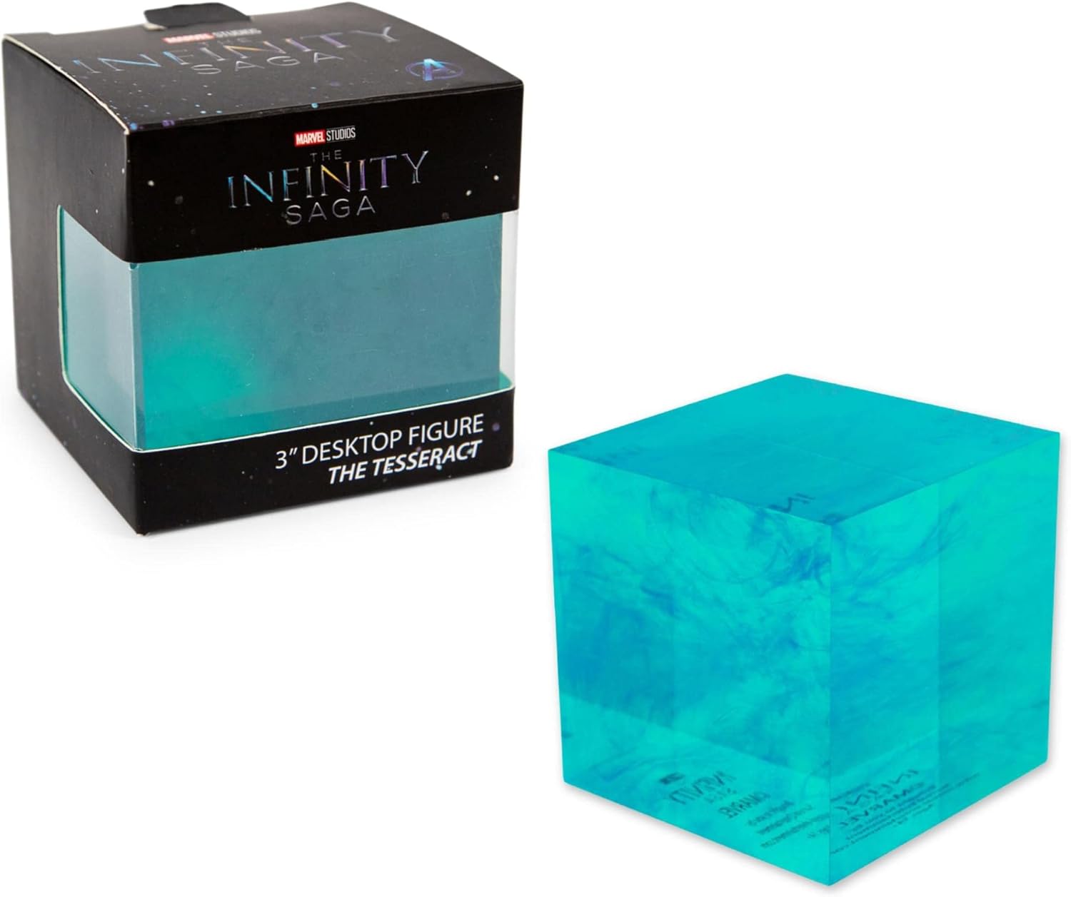 Marvel Studios Loki Resin Tesseract Cube, Space Stone Prop Replica Exclusive | Action Figure Statue, Desk Toy Accessories, Home Office Decor | The Avengers Infinity Saga Collectible