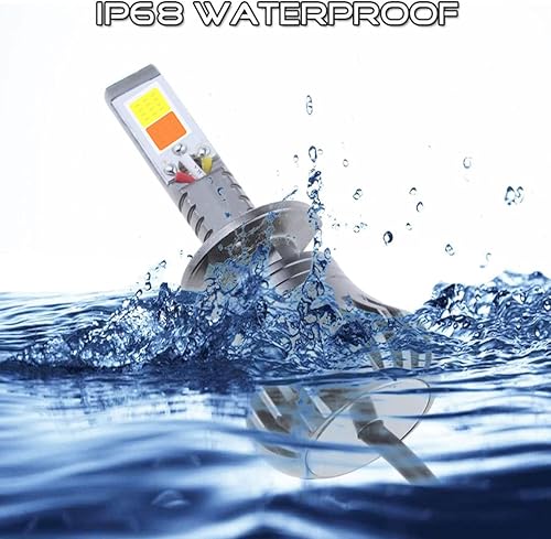 Miniatura 7 de Switchback - Bombillas LED estroboscópicas blancas y rosadas, moradas, H1, superbrillantes, luz antiniebla o luces de conducción diurna