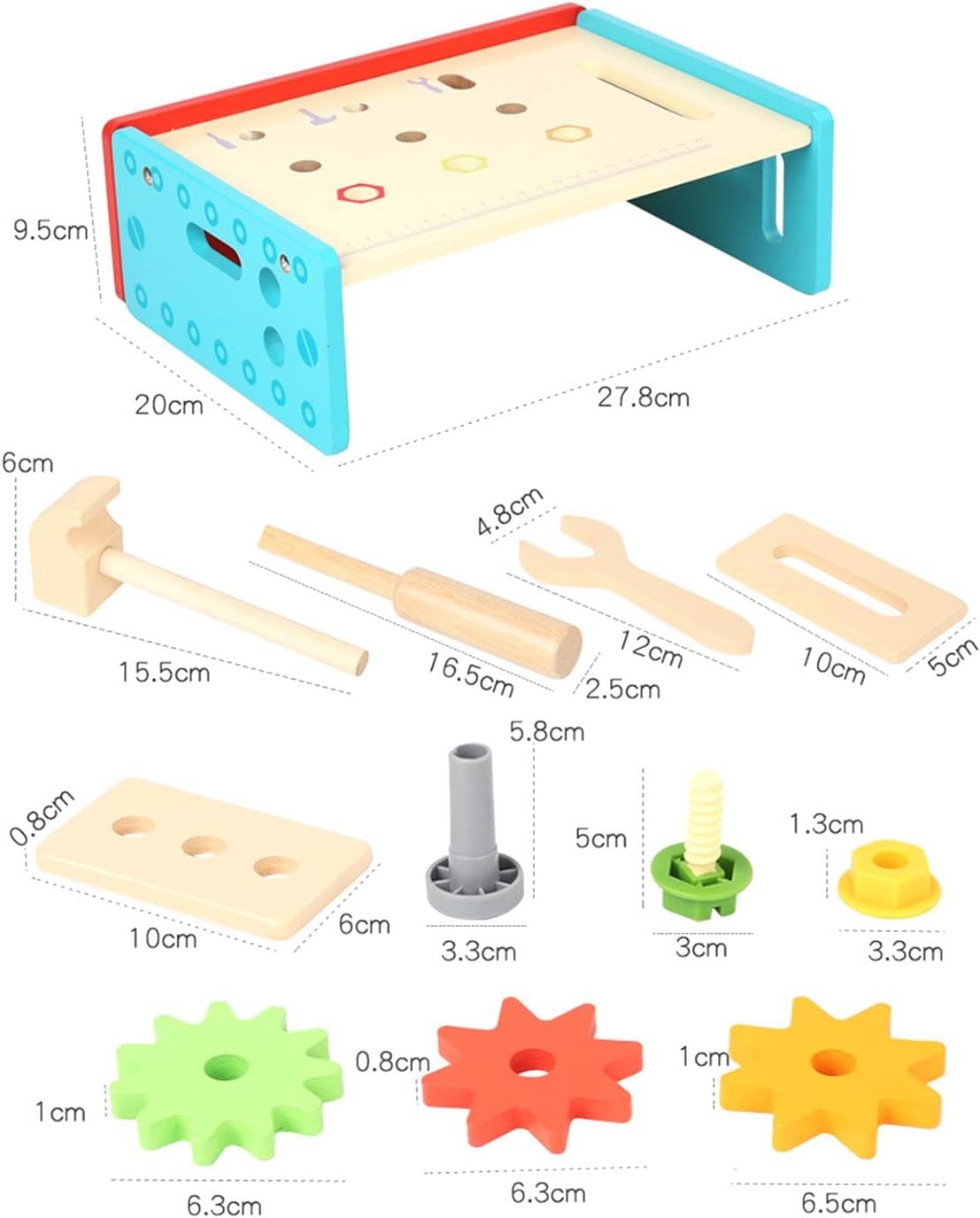 Wooden Tool Set Tool Bench Set Educational Toy Creative Mini Wooden Work Bench for Kids for Birthday Gifts