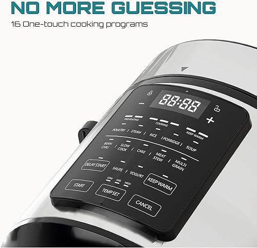 Miniatura 2 de OLIXIS Olla a presión eléctrica de acero inoxidable de 6 cuartos de galón para arroz, vaporizadora, yogur, cocción lenta, estofado de carne,