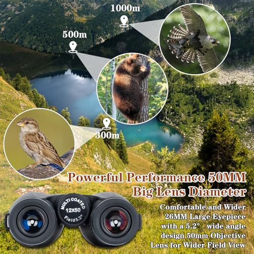 Binoculares 12x50 Night Vision Impermeables para Adultos miniatura 5