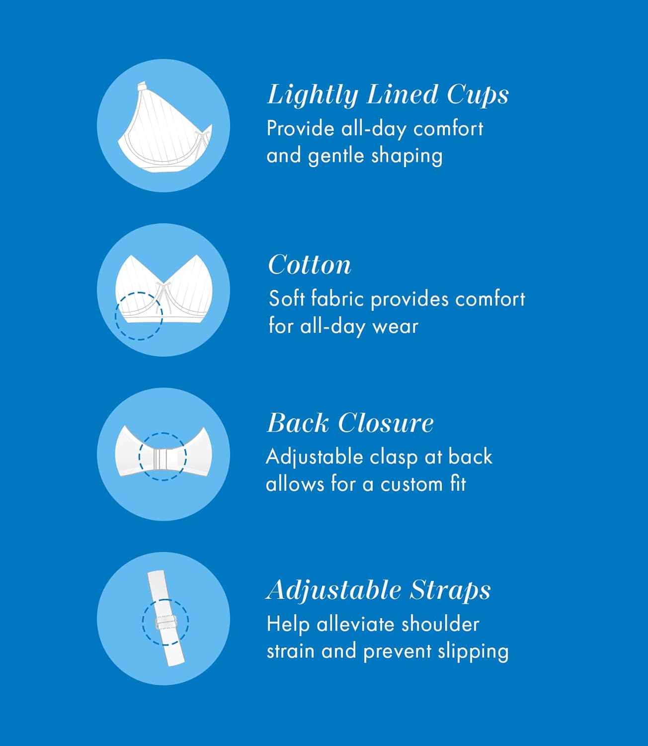 Bestform 5006248 Striped Wireless Cotton Bra with Lightly-Lined Cups - Image 5